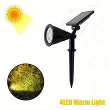 (1 unidad/caja) Focos solares IP44 para exteriores, luces de césped superbrillantes, luces de jardín, paisajes y árboles - C - Ver 6