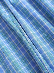 Pantalones rectos de lino cómodos y versátiles para uso casual y de oficina, para primavera/verano - Azul - Ver 5