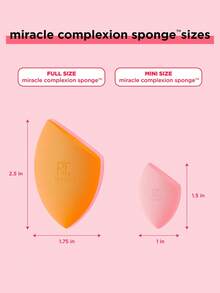 4 buah Spons Mini Miracle Skin Real Techniques, Spons Makeup Kecil, Cocok untuk Alas Bedak dan Concealer, Ukuran Mini untuk Mata dan Detail, Portabel untuk Perjalanan, Makeup Alami, Bebas Lateks - Berwarna merah muda - View 2