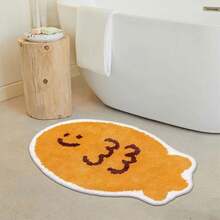 Cartoon Fish Bathroom Mat - Non-Slip, Faux Fleece Material, Machine Washable Bath Mat With Smiling Face Design, Bathroom Carpet, Doormat, Bathroom Accessories, Area Rug, Printed Carpet - Non-Slip, Fun Shower Decor, Pink, Soft Super Microfiber, Bathroom Mat, Bath Mat, Bathroom Decor, Rug For Bathroom, Door Mat, House Mats, Kawaii Rug, Suitable For Bathroom, Bathroom Decor - Cartoon Fish - View 4