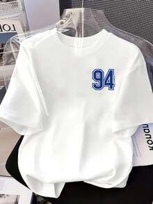 Clase de 94, Camiseta con Estampado CLASS OF 94, Manga Corta, Cuello Redondo, Top Casual para Primavera Verano, Ropa de Mujer Y2k, Camiseta - Negro - Ver 3