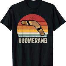 2026 Dam- och Herrtröjor till Fars Dag, Boomerang Vintage T-shirt Storlek 2Y-10Y, S-XXXL, Kläder för unga pojkar, Pojkkläder, Herrkläder, Damtröjor, Present till Haitisk flaggdag och Världsmiljödagen, Fars Dag, Sista skoldagen - Svart - Visa 8
