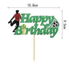Decoraciones de pastel de fútbol de la Copa del Mundo, adornos, suministros para fiestas, banderas para hornear, decoraciones de cumpleaños felices, regalos de regreso a la escuela, suministros para fiestas, ramos de fiestas de cumpleaños, decoraciones de escena con tema lindo, decoraciones interiores. - Multicolor - Ver 14