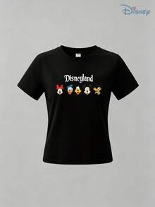 Boys' Disneyland Classic Characters "Where Dreams Come True" Double-Sided Graphic T-Shirt, Kids Vintage Magic Tee, Soft Casual Top For Boys, Perfect For Theme Parks & Everyday Wear - Black - View 3