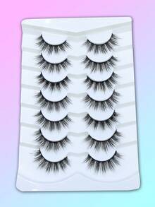 10 Pairs Natural False Eyelashes, Delicate Lashes, Cat Eye Lashes, Fluffy Mink Lashes, Fox Eye Lashes, Cartoon Style Soft Curly Realistic Eyelash Extensions, Eyelashes, False Eyelashes - Spiky Manga Lashes - View 9