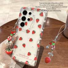 草莓主题手机壳，兼容三星 Galaxy S25 Ultra、S26/S26 Ultra/S24 FE、S24 Ultra 透明版、A26；兼容三星 A17/A15/A35-5G、S24/A57/A54 的软壳；A56/S25/A36 草莓串珠手链；A55/A13-4G/A37 挂绳；S22 Ultra/S23 挂绳；A05s/S23 Plus/A16/A34/A25/A24/S21 FE/S20 FE/A06 - 透明殼 - 查看 9
