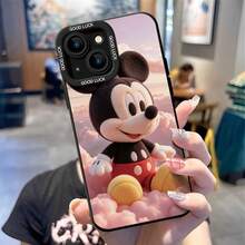 Disney Mickey Mouse Phone Case, Fluffy Cloud Protective Cover. Compatible With IPhone 17, 16, 15, 14, 13, 12, 11 Pro Series And Galaxy S22, S23, S24, S25 Models, Featuring Mickey In Plush Texture Sitting On Pink Clouds Against A Sunset Sky, Perfect For Cozy Disney Fans, Ideal For Birthdays, Holidays, Anniversaries, Graduation Gifts, Or Any Special Occasion To Surprise Family, Friends, Classmates, And Loved Ones. - trắng - Xem 5