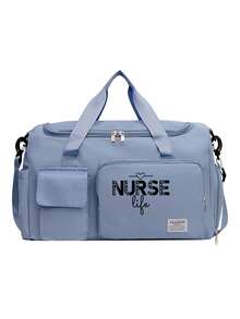 Túi du lịch cỡ lớn in hình NURSE LIFE, nhiều ngăn, tiện dụng cho việc đi làm hàng ngày và các chuyến công tác. - Nhiều màu - Xem 14