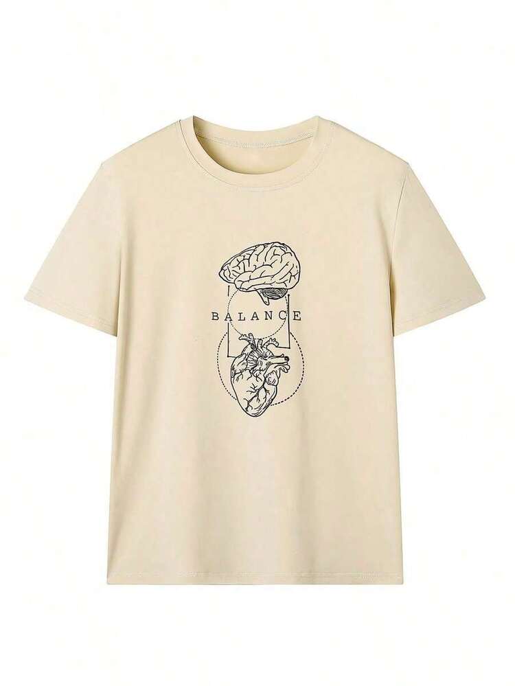 Women's Printed Short-Sleeved Summer T-Shirt, Polyester Fabric, Multifunctional Style, Regular Fit, Weight 180 Grams, 1 Unit. - Quả mơ - Xem 2