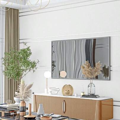 1 rouleau de papier peint de luxe 3D gaufré - motif rayé géométrique, texture épaissie, installation facile, durable - convient pour la chambre à coucher, le salon, l'arrière-plan TV et la décoration d'intérieur dans diverses couleurs