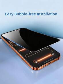 MIGAE 4 paquetes - Protector de pantalla con privacidad para iPhone 17 Pro Max de 6.9 pulgadas, vidrio templado con protección de privacidad, compatible con 17 Pro, 16 Pro Max, 16, 15 Pro, 14 Pro Max, 13, 13 Pro Max, 12, 11 Pro Max. Sin burbujas, accesorio para teléfono, compatible con fundas de teléfono, adecuado para Pascua, primavera y verano. - Negro - Ver 7