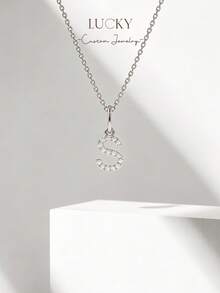 Collier signature personnalisé, collier de diamant personnalisé, collier à plaque avec nom, collier décoratif écrit à la main, cadeau pour la fille - Collier entièrement en diamant style 1 - Voir 4