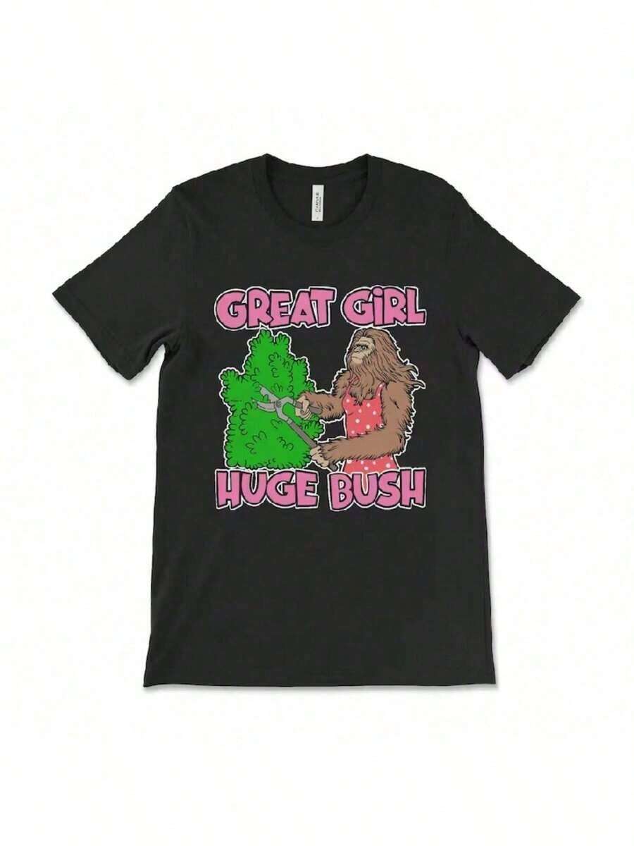 Gran chica con mucho busto, Camiseta atrevida, Camiseta de meme, Camiseta de animal divertido, Camiseta de Bigfoot, Camiseta sarcástica, irónica, ofensiva, inapropiada, sucia - Blanco - Ver 1