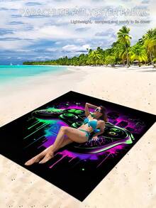 1pc Neon Gaming Controller Beach Towel - Available In Multiple Sizes. Features: Quick-Drying, Soft, Portable, Fashionable, Sand-Resistant, Super Absorbent, Made Of Microfiber. Styles: Bohemian, Tropical, Vintage, Humorous, Yoga, Picnic, UV Protection. Perfect For Beach, Pool And Outdoor Activities; Essential Travel Accessory For Camping, Yoga, Gym, Sports And Swimming. Suitable For Men And Women. - Beach Towel C - View 4