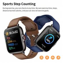 QAGSFLC Smart Watch, 1.83-Inch High-Definition Touch Screen, Soft Silicone Strap, Call/Message Notifications, Pedometer, Calorie, Fitness Tracking, Multiple Sports Modes, Multi-Function Smart Watch, Unisex, Compatible With IPhone And Android Phones, Perfect For Gym Daily Use And Christmas Birthday Gifts - View 7