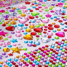 1 Set Rhinestone Decorative Stickers, Includes Round, Star, Flower, Heart, Square And Other Shapes In Macaron, Iridescent, Metallic And More Colors To Meet Various Decoration Needs - Multicolor - View 10
