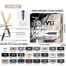 Hệ thống màu 24/12 mới, 72 màu/48 tông da + 72 bút vẽ màu, bút vẽ acrylic lỏng trực tiếp, 36 tông da + 36 màu macaron, vẽ tranh, tô màu, dụng cụ nghệ thuật chuyên nghiệp, quà tặng ngày lễ Halloween, Giáng sinh, Phục sinh. - Bút đánh dấu acrylic lỏng trực tiếp - Xem 33