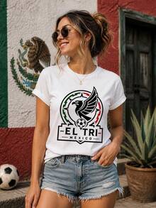 Camiseta El Tri México, Camiseta de Fútbol de México, Camiseta con la Bandera Mexicana, Camiseta para Fanáticos del Fútbol, Camiseta de la Selección Nacional de México, Camiseta de Herencia Hispánica - Negro - Ver 6