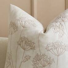 1pc Outdoor Embroidered Throw Pillow Covers Spring/Summer Decorative Pillow Covers With Zipper Aesthetic Cute Design Throw Pillowcases For Couch Sofa Bed, Home Decor, Room Decor, Wild Floral (NO INSERT) - Beige - View 3