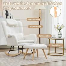 Patio Lounge Chair & Swing Chair - White - View 5