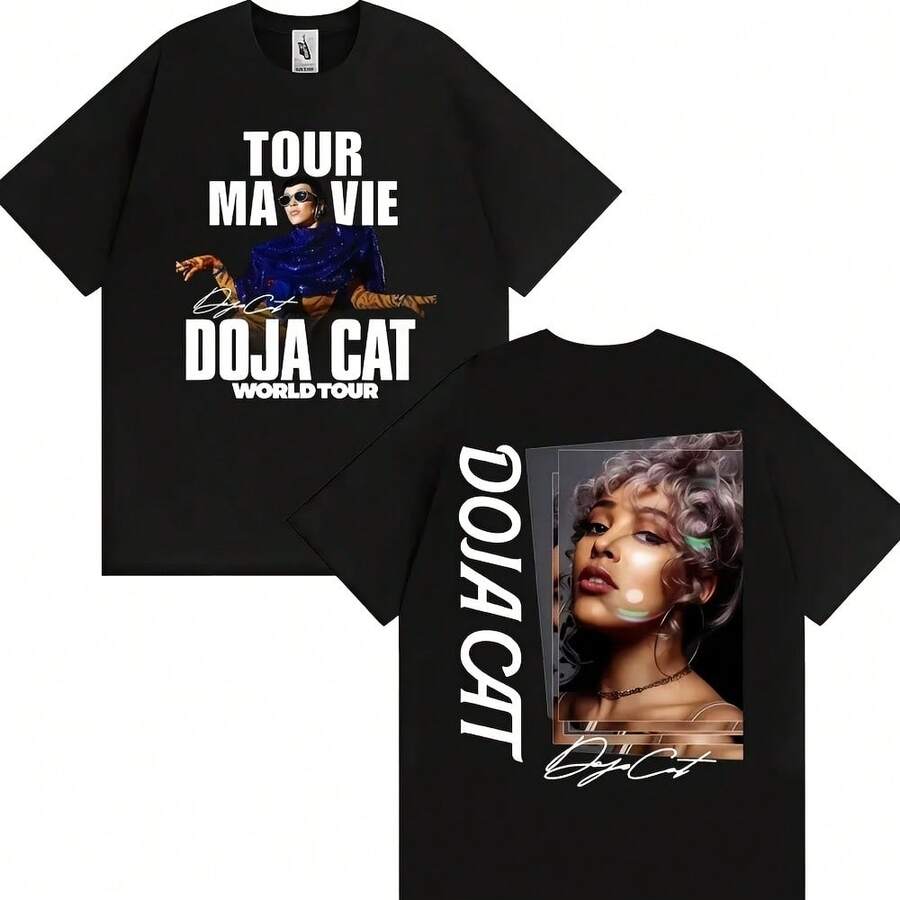 Do1 Ca1 World Tour 2026 Double Sided T-Shirt - 黑色 - 查看 1