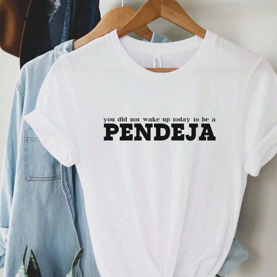 Camiseta Latina 100% Algodón, Camiseta Hispánica, Camiseta Afro Latina, Camiseta Morena, Camiseta Pendeja, Camiseta Orgullo Latino, Camiseta Mujer Latina, Camiseta Latina Divertida, Ropa Urbana para Mujer, Top Elástico Unisex Cómodo y Ligeramente Versátil para Uso Diario, Ropa de Diseño Transpirable de Verano, Playeras de Mujer Elegantes y Casuales. - Blanco - Ver 1