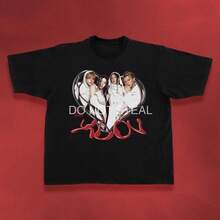 Camisetas, giras de conciertos de ,Camisetas Casuales para Mujer: Una colección que incluye camisetas casuales, tops y camisetas ideales para el uso diario.Confeccionadas con tejidos ligeros y transpirables, estas prendas presentan una estética de inspiración vintage, lo que las convierte en una excelente opción tanto para la vida universitaria como para conjuntos cotidianos.Los diseños son encantadores y bonitos, con un corte cómodo y favorecedor.Gracias a su estilo clásico, tejidos suaves al tacto y sensación agradable para la piel, estas prendas poseen un distintivo aire de inspiración mexicana. - Negro - Ver 6