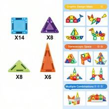 36PCS Transparent Magnetic Building Blocks Toy, Children's DIY Building Puzzle, Architectural Travel Toy Suitable For Boys And Girls Aged 3 And Above. Montessori Pre-School Learning Education Sensory Magnet Creative Toy - Multicolor - View 9