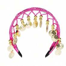 1 chiếc mũ đội đầu múa bụng phong cách Bohemian - Dây đeo đầu lấp lánh có thể điều chỉnh, thích hợp cho đám cưới/lễ hội/câu lạc bộ, vương miện tóc phong cách retro Y2K. - Nhiều màu - Xem 8