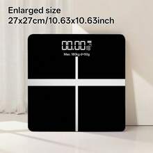 AVXLRQ 396 Digital Bathroom Scale With LCD Display & Temperature Suitable For KG/, High-Precision Weight Scale With Indicator, Platform For Use, Body Weight Monitor For, Ultra-Wide Platform Electronic Scale - Simplified Version - View 1