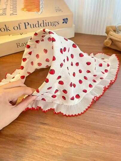 1 Set Bohemian Style Floral Headband & Triangular Scarf, Cute Fabric Hair Accessories For Women