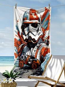 Hasbro Grogu Printed Beach Towel, Crafted From Ultra-Soft, Highly Absorbent Microfiber Fabric That Dries Quickly And Feels Gentle Against The Skin. This Lightweight Yet Plush Towel Features A Vibrant, Fade-Resistant Design Of The Iconic Duo, With Sand-Resistant Properties For Easy Cleanup At The Beach Or Pool. - Silver-2pcs - View 13