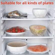 100pcs/200pcs/300pcs  Elastic Food Preservation Wrap Covers, Food PE Film Bags, Disposable Bowl Sealing Covers, Kitchen Food Storage Shelves, Kitchen Supplies, Kitchen Tools, Commercial Heavy-Duty Food Protective Covers. - Color - View 8