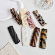 1pc Acetate Comb Suitable For Both Men And Women, Easy To Carry, Anti-Static Wide Comb, Simple Hair Accessories, Travel Essentials - Multicolor - View 7