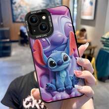 Disney Lilo & Stitch Phone Case, Double Stitch Protective Cover. Compatible With IPhone 17, 16, 15, 14, 13, 12, 11 Pro Series And Galaxy S22, S23, S24, S25 Models, Featuring A Plush-Style Stitch Sitting In Front Of A Giant, Embossed Stitch Silhouette Against A Pink And Purple Gradient Background, Perfect For Fans Of The Experiment 626 Alien, Ideal For Birthdays, Holidays, Anniversaries, Graduation Gifts, Or Any Special Occasion To Surprise Family, Friends, Classmates, And Loved Ones. - White - View 5