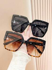 1 Cặp kính thời trang gọng lớn hình học phong cách retro unisex, phù hợp cho kỳ nghỉ, hoạt động thường ngày, dạo phố, bãi biển, đi học, và phong cách đường phố. - Nhiều màu - Xem 7
