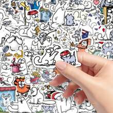 50pcs Simon's Cat Cartoon Cute Animation Decorative Stickers For Bookshelf, Wall - Simon's Cat - View 7