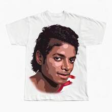 Camiseta con diseño vintage, camiseta retro del rey de la música pop de los 90, ropa de calor mujer maija maija mujer luargla deeka ontre mujer premium ontre  mujer blusa casual mujer blusas casuales para dama - Blanco - Ver 6
