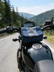 Bolsa de tablero para motocicleta y eléctrica con navegación de pantalla táctil, bolsas de almacenamiento duraderas para motocicleta, almacenamiento al aire libre para teléfono, llaves, artículos esenciales de motocicleta - Montaje en el manillar para al conducir, diseño elegante y resistente - B - Ver 9