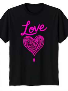 [Novedad 2026] Camiseta de Verano para Mujer con Cuello Redondo y Estampado Negro, Estilo Minimalista, Linda y Elegante, Ropa de Moda Casual y Elegante, Cómoda y Transpirable. Perfecto para el hogar, actividades al aire libre y desplazamientos diarios. Un Regalo Ideal para el Día de la Madre - Negro - Ver 1