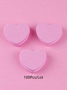 50/100Pcs Mini Heart Nail Buffer Blocks, Double Sided Washable Nail Files, 100/180 Grit Foam Nail Buffers For Natural Nails Shaping Polishing Manicure Tools - Multicolor - View 12