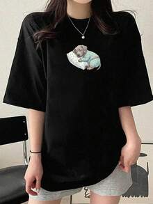 Women T-Shirts - Black - View 1