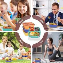 Lunch Box Sets - Bright Y/O/G/B - View 5
