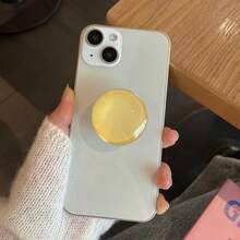 Minimalist Solid Color Material Phone Push-Pull Holder 1 Simple Jelly Colored Phone Airbag Holder, Solid Color Circular Extendable Phone Holder, Universal Adhesive Base, Suitable For Phones And Tablets, Perfect For Desktop Use, Vlogging, And Live Streaming Mother's Day Gift - Multicolor - View 4