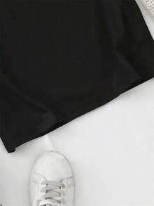 Women's Short Sleeve T-Shirt With Mexican Flag Print, Casual Summer Sports Top, Comfortable Knit Fabric, Polyester, Round Neck, Elastic, Patriotic Design, Fashionable T-Shirt For Ladies - Ideal For Summer, Vintage Graphic Oversized Cotton T-Shirt - 黑色 - 查看 5