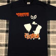 The Cramps - Vintage - The Crusher - Punk k Band T - Size S Camiseta 100% Algodón Unisex - Playera Casual Premium de Corte Cómodo - Negro - Ver 1