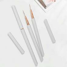 5 Peças Conjunto de Pincéis Liners de Unhas com Cabo Hexagonal, Pincéis de Pintura com Ponta Ultra Fina para Linha Francesa, Flor, Ferramentas de Arte de Unhas DIY - Branco - Visão 4