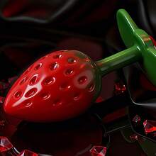1pc, Strawberry Shaped Metal Anal Plug, Butt Plug, Dildos, Adult Women Toys, Adult Men Toys, Adult Pleasure, Sexual Wellness, Sex Toys - one-size - View 9
