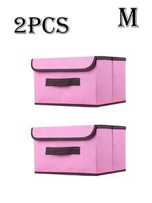 1PC/2PCS Foldable Storage Box With Lid, Large Capacity Fabric Storage Bin, Dustproof Closet Organizer, Wardrobe Storage Container For Clothes, Toys, Books, Underwear, Socks, Bedroom Living Room Office Home Organization - Multicolor - View 15