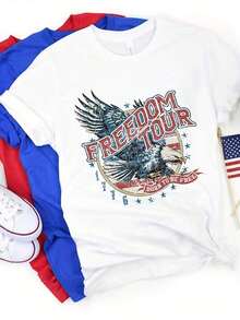 Fruit Market Strawberry T-Shirt, Unisex Summer T-Shirt, Casual Wear, Gift For Fruit Lovers, Outdoor Style, Spring-Summer Fashion, Unisex Vintage-Retro Style Loose Cotton Short Sleeve T-Shirt With Round Neck, Women's Blouses, Women's T-Shirts, Casual Blouses For Ladies. - 白色 1 - 查看 7